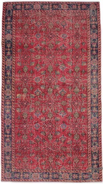 Alfombra Vintage Turca Anudada a Mano - 132 cm x 241 cm