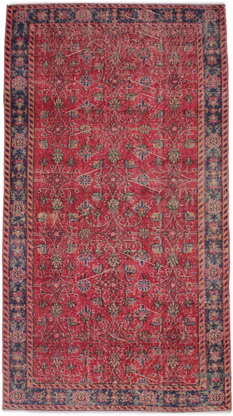 Alfombra Vintage Turca Anudada a Mano - 132 cm x 241 cm - K0076703