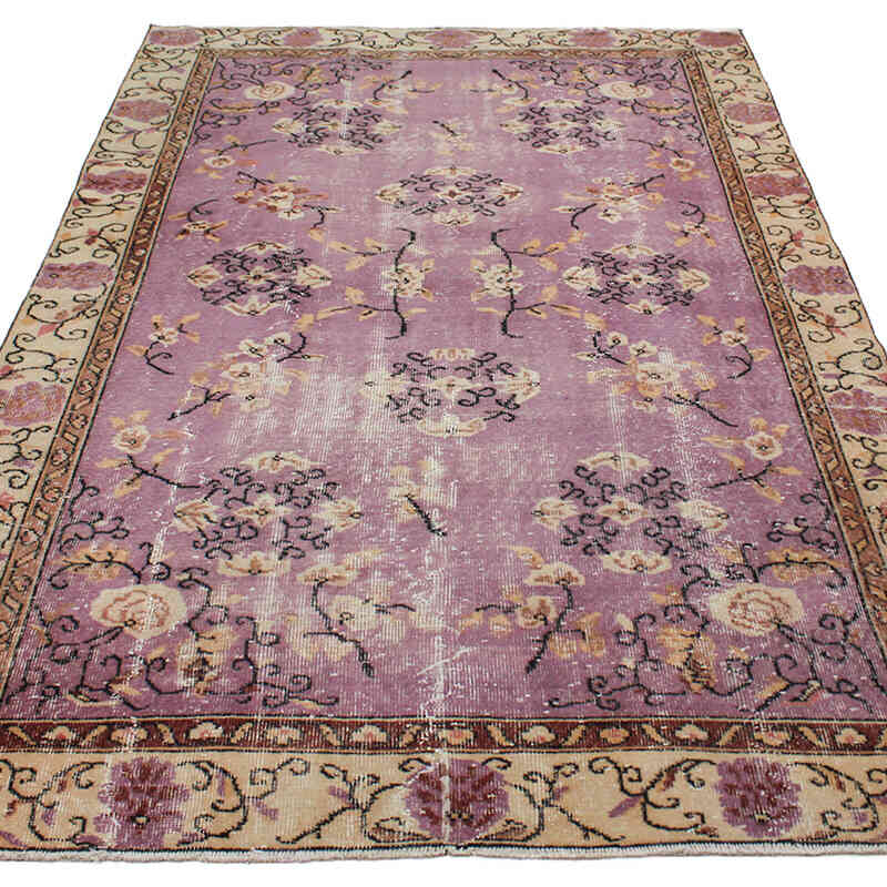 Alfombra Vintage Turca Anudada a Mano - 162 cm x 263 cm - K0076706