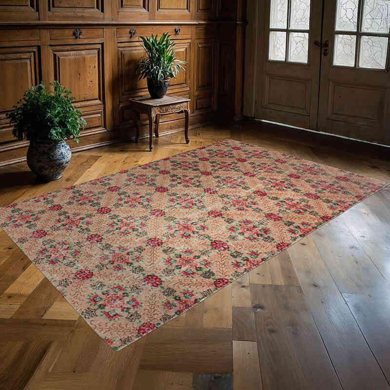 Alfombra Vintage Turca Anudada a Mano - 150 cm x 233 cm - K0076707