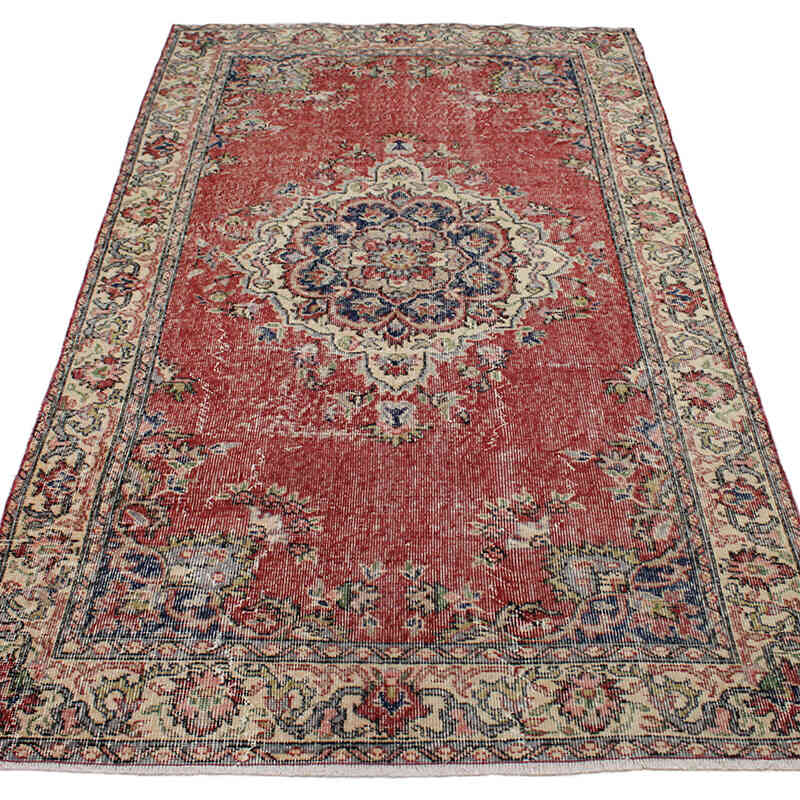 Vintage Turkish Hand-Knotted Rug - 4' 2" x 7' 8" (50" x 92") - K0076708