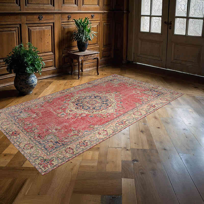 Vintage Turkish Hand-Knotted Rug - 4' 2" x 7' 8" (50" x 92") - K0076708