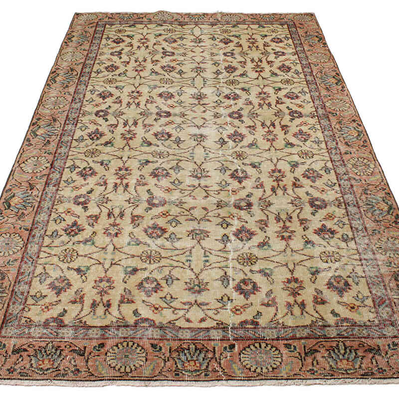 Vintage Turkish Hand-Knotted Rug - 4' 7" x 8' 2" (55" x 98") - K0076709