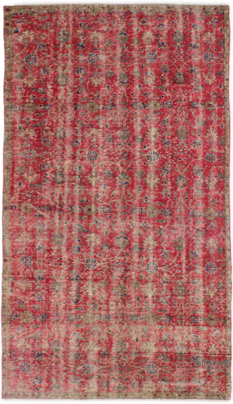 Alfombra Vintage Turca Anudada a Mano - 127 cm x 230 cm - K0076711