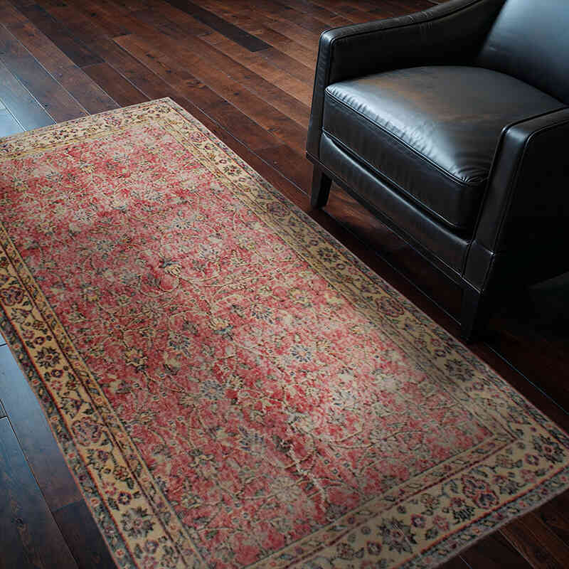 Vintage Turkish Hand-Knotted Rug - 3' 7" x 6' 9" (43" x 81") - K0076713