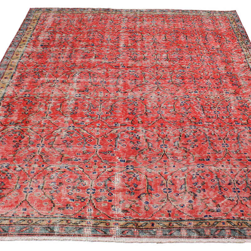 Alfombra Vintage Turca Anudada a Mano - 165 cm x 226 cm - K0076714