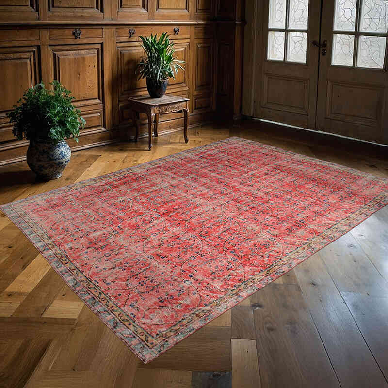 Alfombra Vintage Turca Anudada a Mano - 165 cm x 226 cm - K0076714