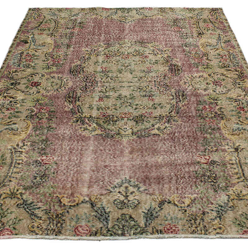 Vintage Turkish Hand-Knotted Rug - 5' 2" x 7' 3" (62" x 87") - K0076717
