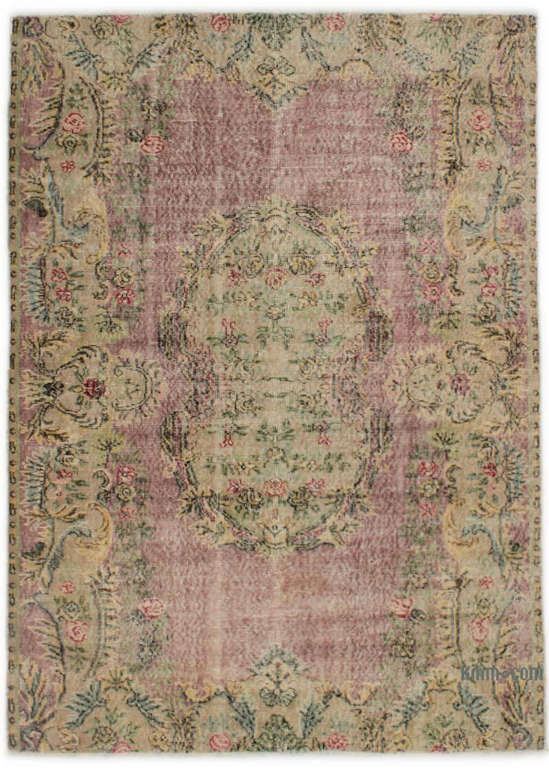 Vintage Turkish Hand-Knotted Rug - 5' 2" x 7' 3" (62" x 87") - K0076717