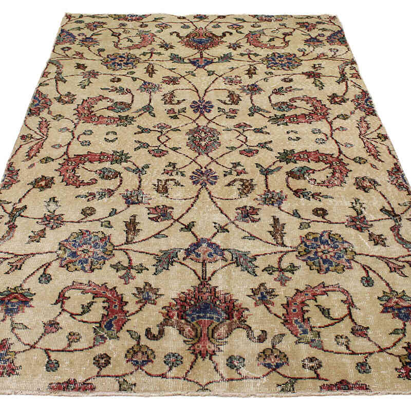El Dokuma Vintage Halı - 132 cm x 220 cm - K0076718
