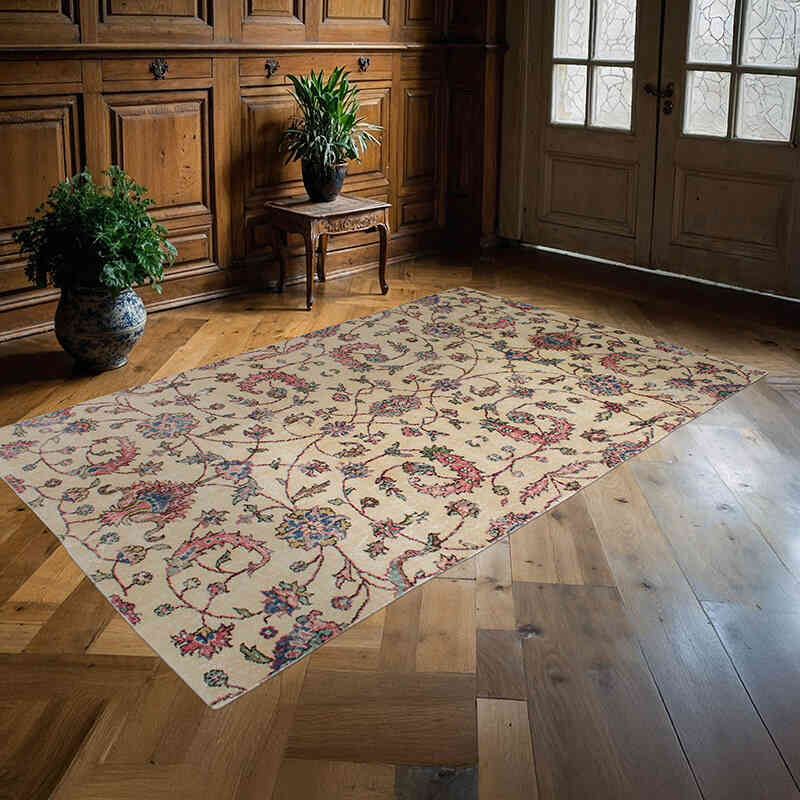 El Dokuma Vintage Halı - 132 cm x 220 cm - K0076718