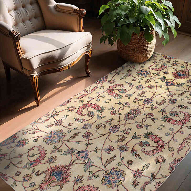 El Dokuma Vintage Halı - 132 cm x 220 cm - K0076718
