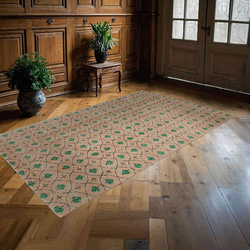 Alfombra Vintage Turca Anudada a Mano - 140 cm x 242 cm - K0076727