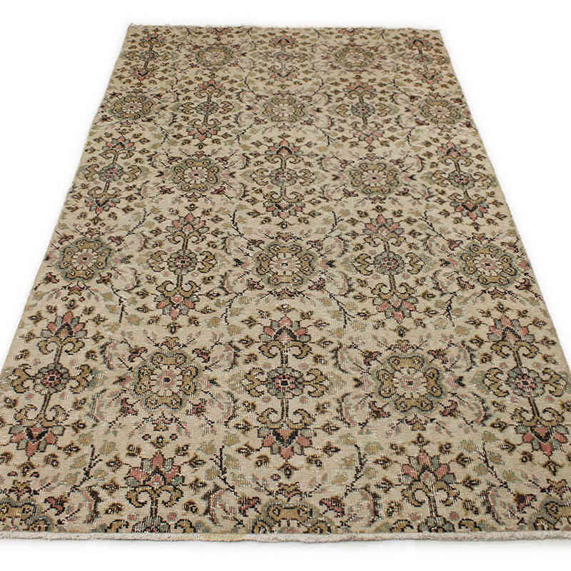 Vintage Turkish Hand-Knotted Rug - 4' 2" x 7' 8" (50" x 92") - K0076731