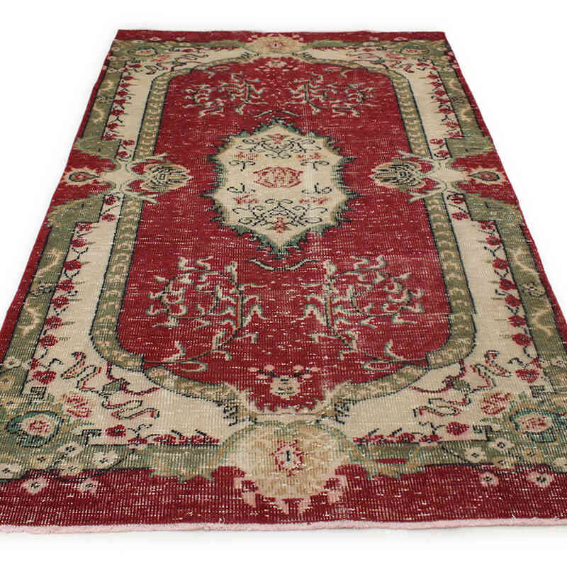Alfombra Vintage Turca Anudada a Mano - 142 cm x 250 cm - K0076733