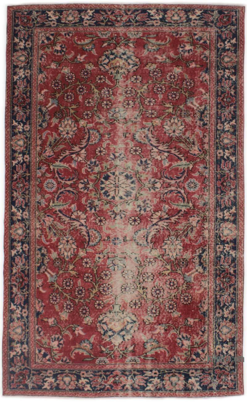 Alfombra Vintage Turca Anudada a Mano - 135 cm x 227 cm - K0076739