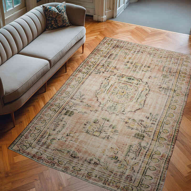Alfombra Vintage Turca Anudada a Mano - 185 cm x 300 cm - K0076747