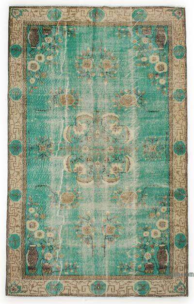 Vintage Turkish Hand-Knotted Rug - 5' 5" x 8' 11" (65" x 107")