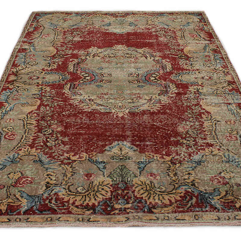 Alfombra Vintage Turca Anudada a Mano - 162 cm x 255 cm - K0076749