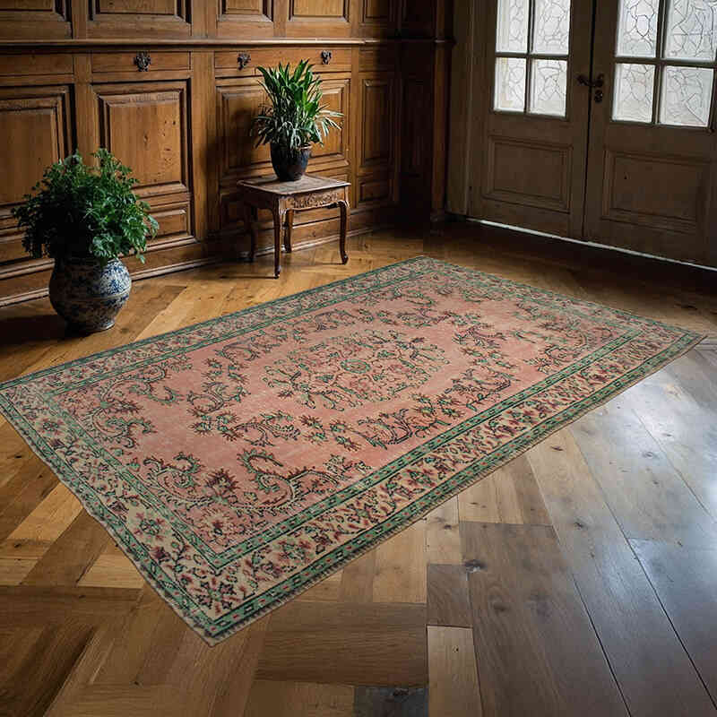 Vintage Turkish Hand-Knotted Rug - 5' 3" x 8' 4" (63" x 100") - K0076750
