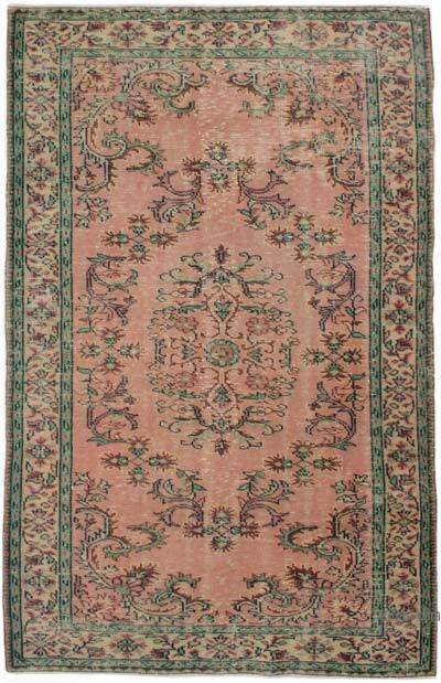 Vintage Turkish Hand-Knotted Rug - 5' 3" x 8' 4" (63" x 100")