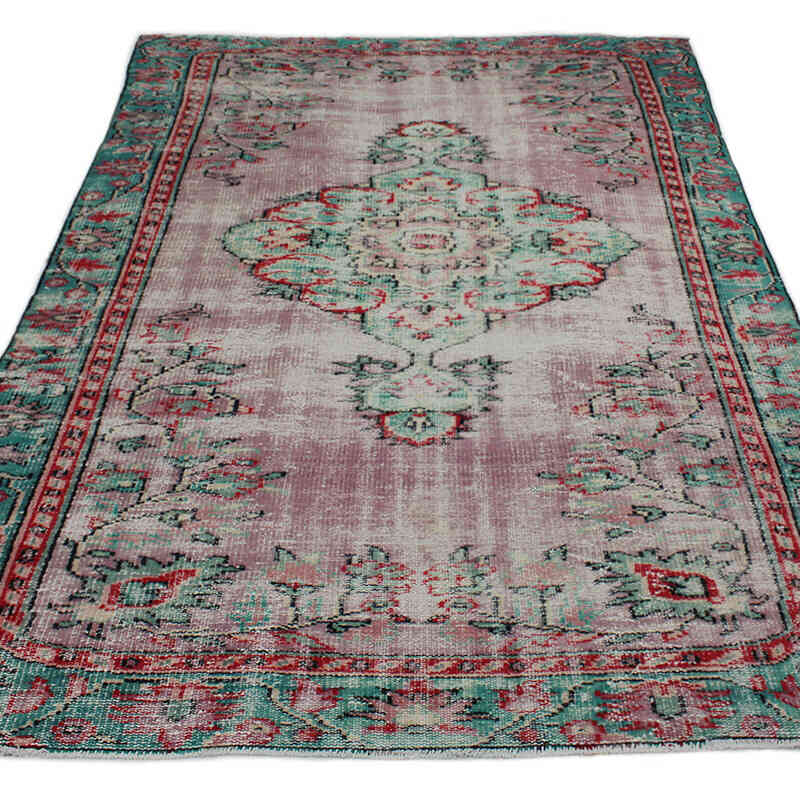 Alfombra Vintage Turca Anudada a Mano - 160 cm x 252 cm - K0076752