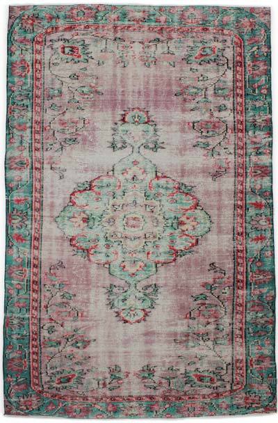 Vintage Turkish Hand-Knotted Rug - 5' 3" x 8' 3" (63" x 99")