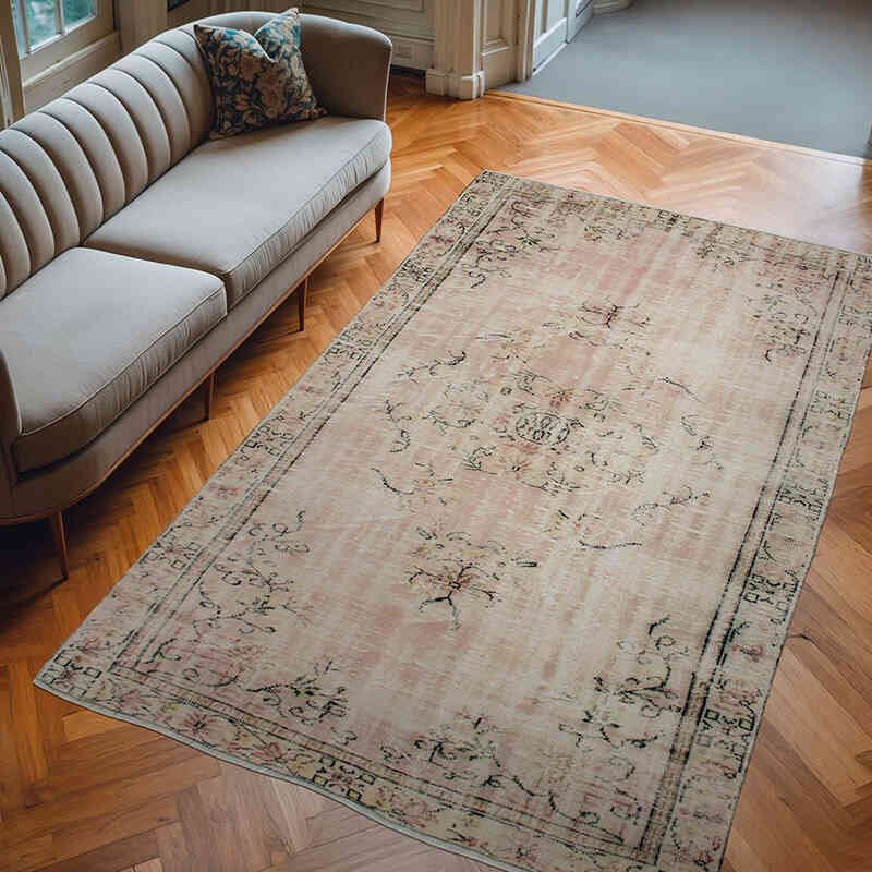 Alfombra Vintage Turca Anudada a Mano - 180 cm x 290 cm - K0076753