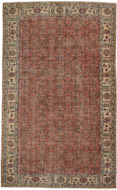 Vintage Turkish Hand-Knotted Rug - 5' 3" x 8' 11" (63" x 107")