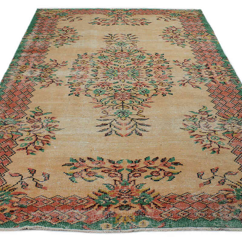 Vintage Turkish Hand-Knotted Rug - 5' 6" x 9' 1" (66" x 109") - K0076757