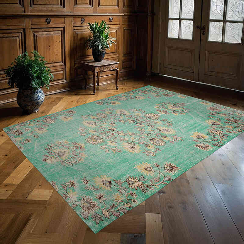Vintage Turkish Hand-Knotted Rug - 5' 11" x 8' 3" (71" x 99") - K0076759