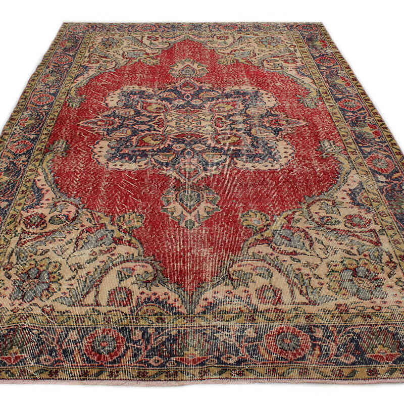 Alfombra Vintage Turca Anudada a Mano - 185 cm x 298 cm - K0076760