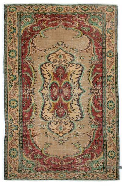 Vintage Turkish Hand-Knotted Rug - 5' 11" x 9' 2" (71" x 110")