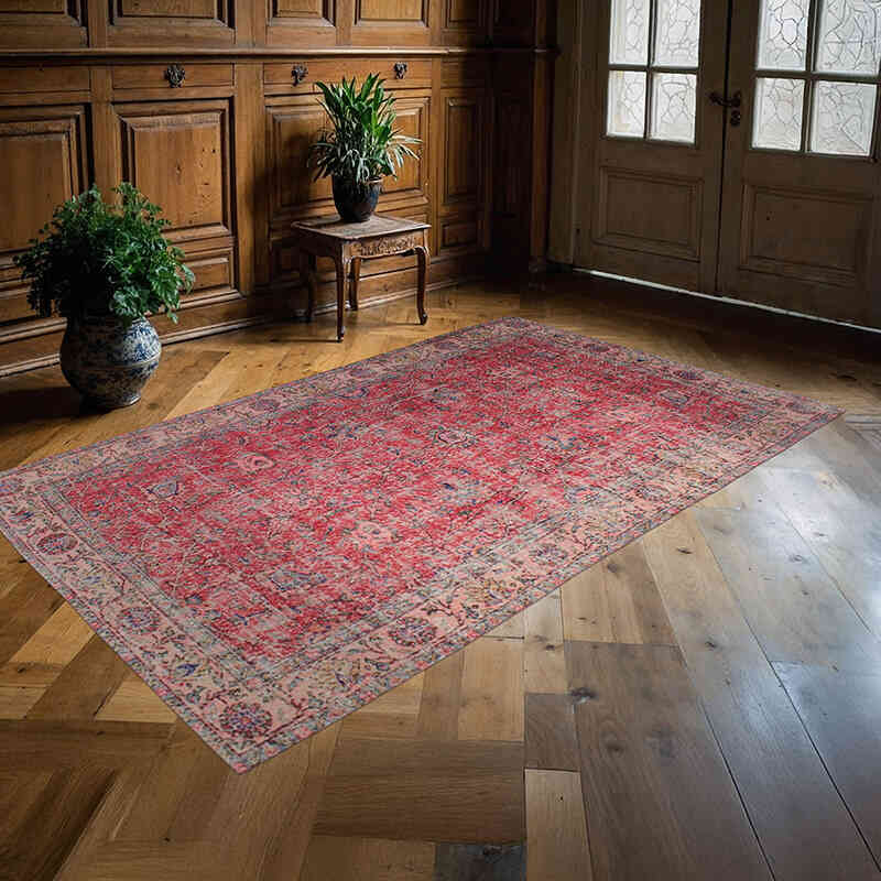 El Dokuma Vintage Halı - 154 cm x 258 cm - K0076768
