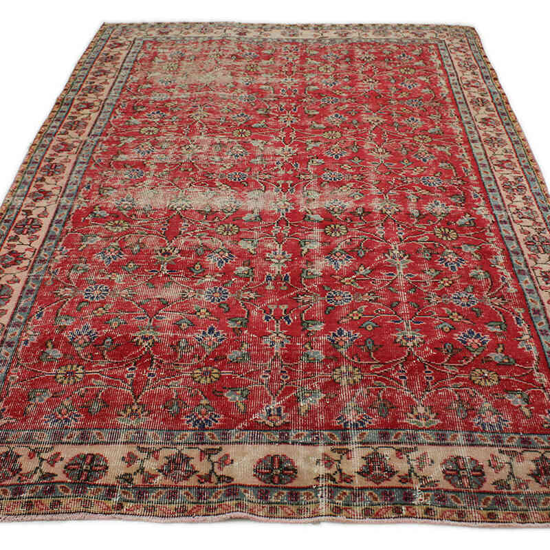 Alfombra Vintage Turca Anudada a Mano - 174 cm x 286 cm - K0076772