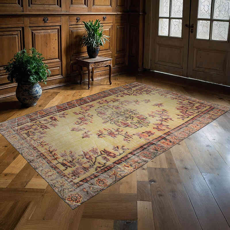 El Dokuma Vintage Halı - 175 cm x 267 cm - K0076774