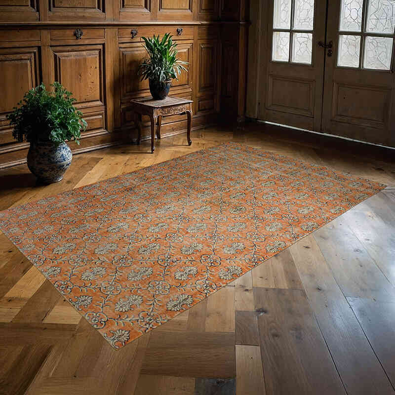 Vintage Turkish Hand-Knotted Rug - 5' 5" x 8' 9" (65" x 105") - K0076781