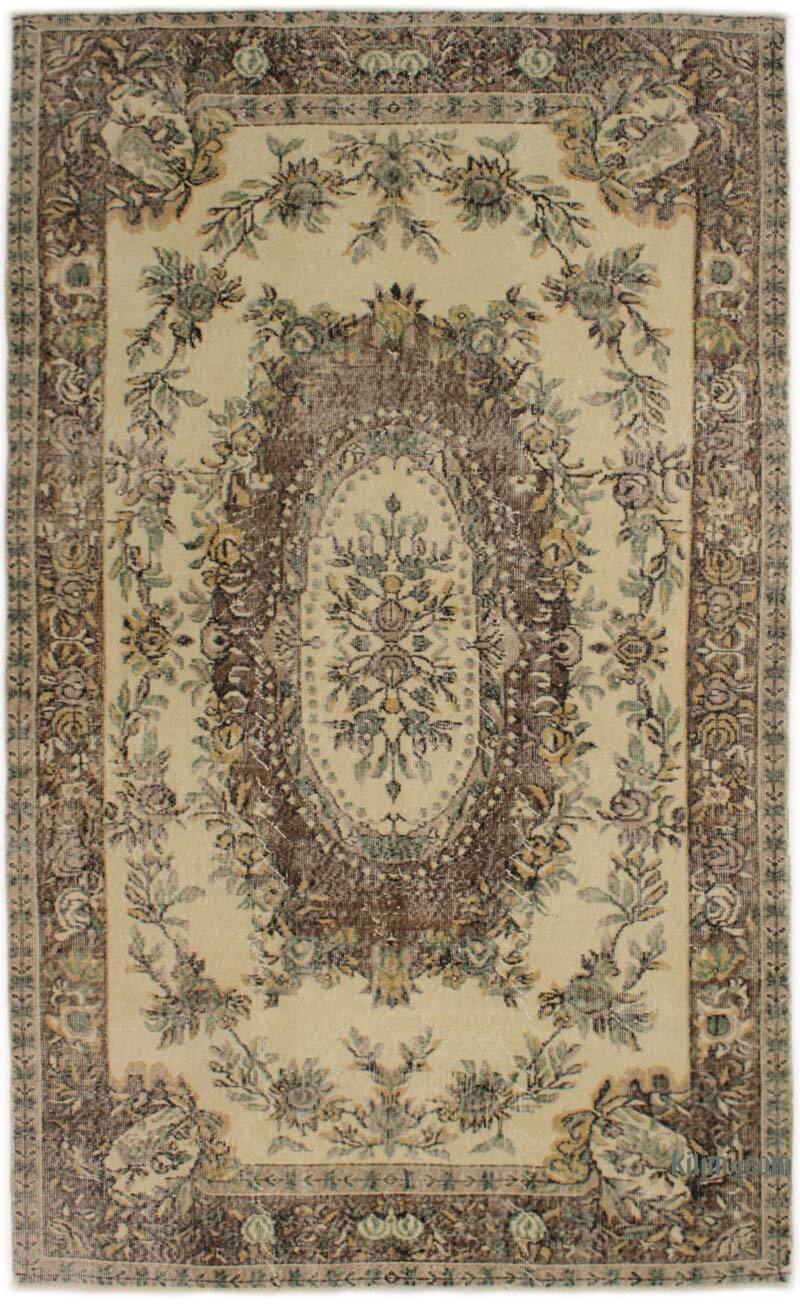 Vintage Turkish Hand-Knotted Rug - 5' 3" x 8' 8" (63" x 104") - K0076782