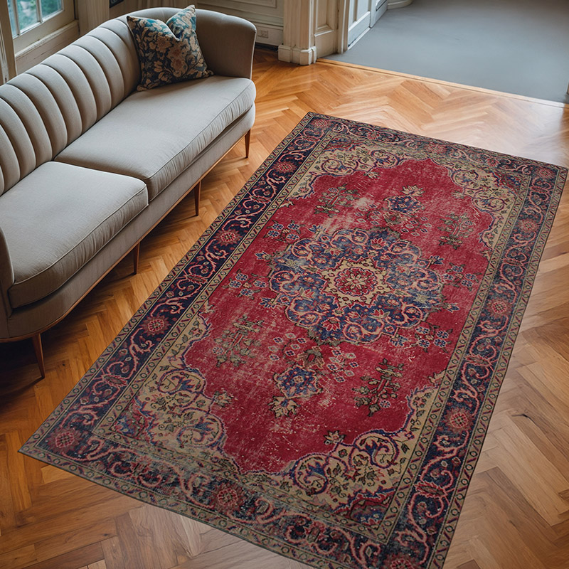 El Dokuma Vintage Halı - 156 cm x 277 cm - K0076783