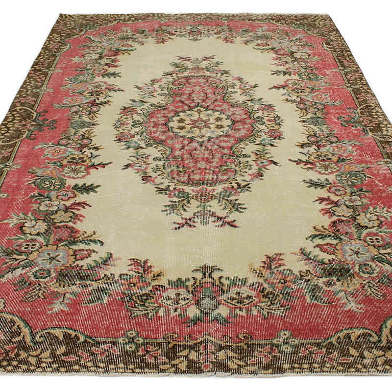 Alfombra Vintage Turca Anudada a Mano - 177 cm x 280 cm - K0076790
