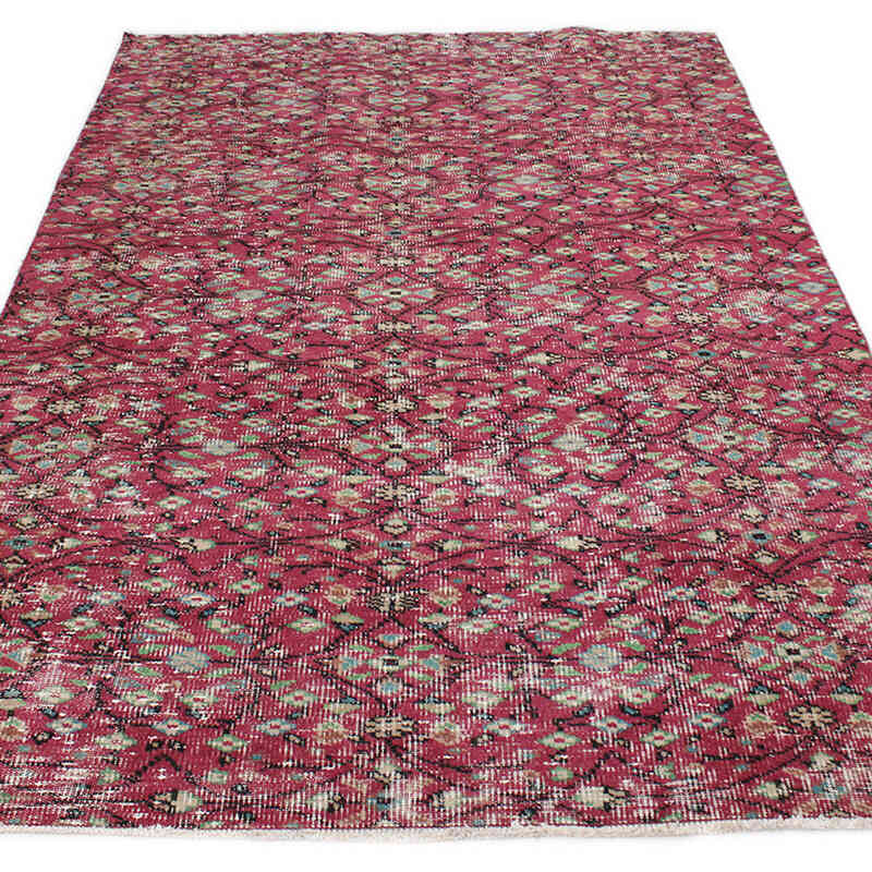 Alfombra Vintage Turca Anudada a Mano - 155 cm x 244 cm - K0076793