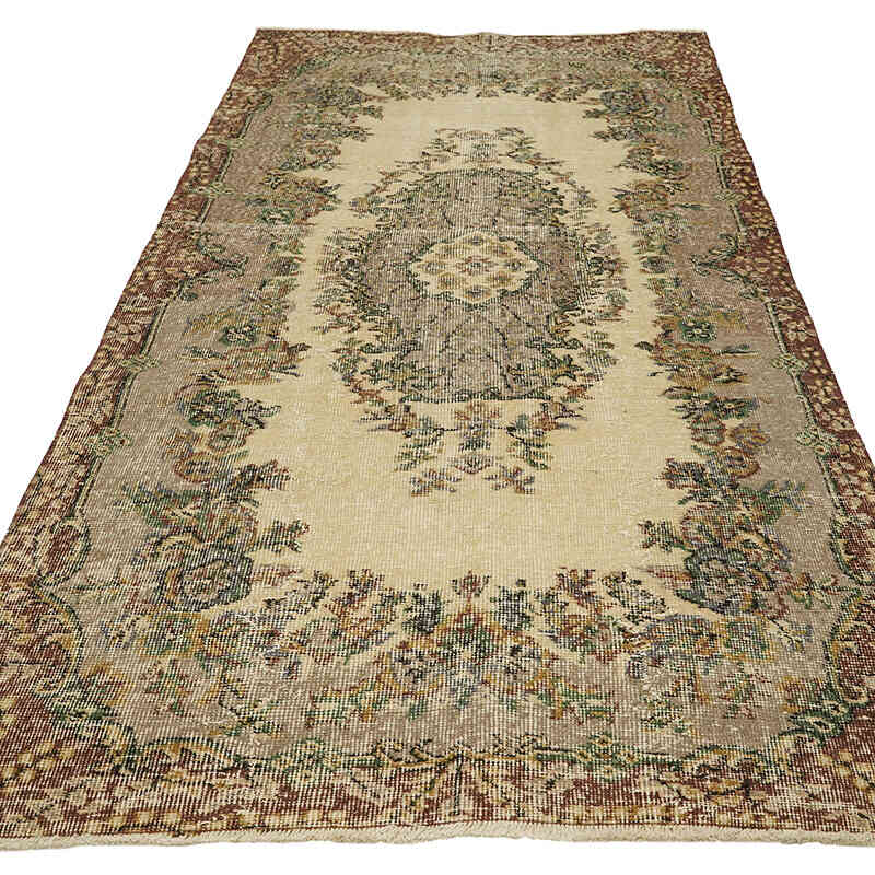 Alfombra Vintage Turca Anudada a Mano - 110 cm x 231 cm - K0076795