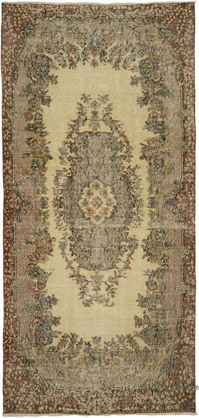 Vintage Turkish Hand-Knotted Rug - 3' 7" x 7' 7" (43" x 91")