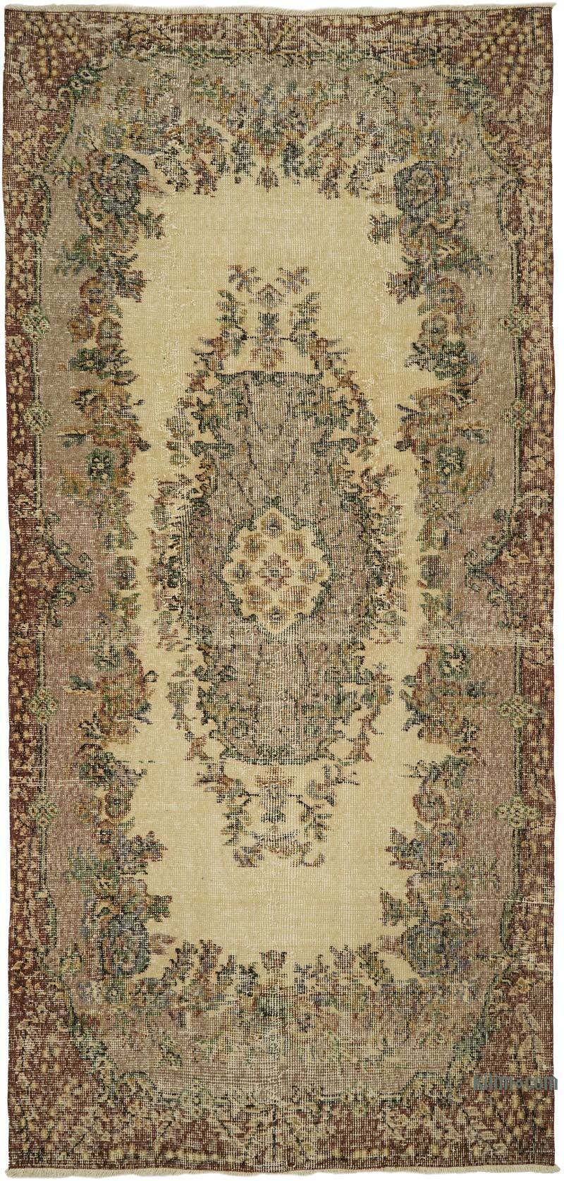 Alfombra Vintage Turca Anudada a Mano - 110 cm x 231 cm - K0076795
