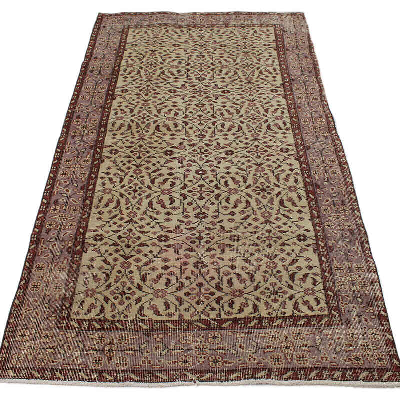 El Dokuma Vintage Halı - 107 cm x 207 cm - K0076797