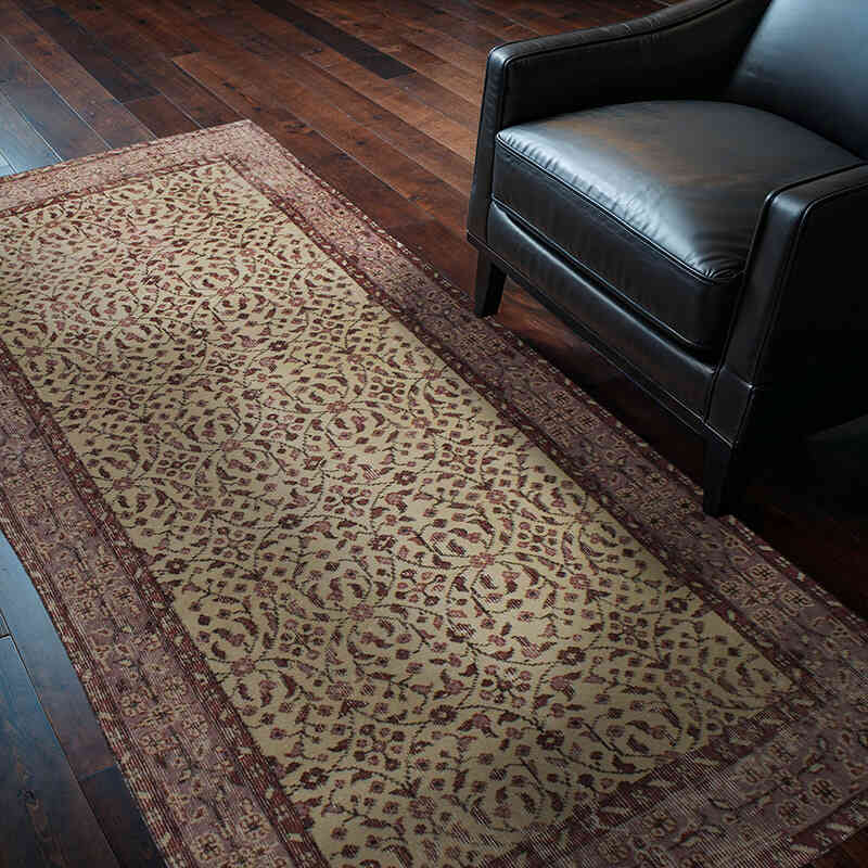 El Dokuma Vintage Halı - 107 cm x 207 cm - K0076797