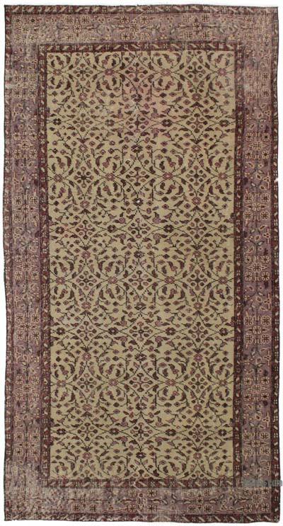 Alfombra Vintage Turca Anudada a Mano - 107 cm x 207 cm