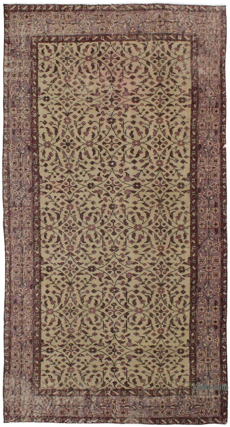 El Dokuma Vintage Halı - 107 cm x 207 cm - K0076797