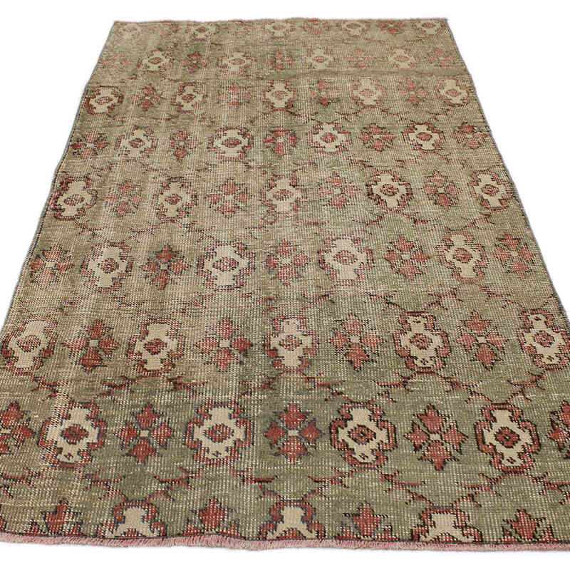 Vintage Turkish Hand-Knotted Rug - 4' 1" x 6' 7" (49" x 79") - K0076799