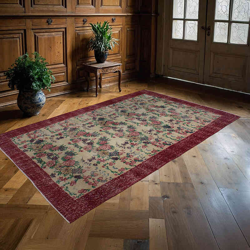 El Dokuma Vintage Halı - 145 cm x 232 cm - K0076805